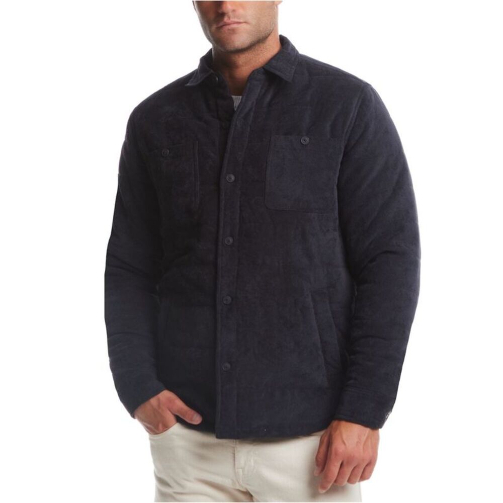 Weatherproof Mens Corduroy Button-Front Quilted Jacket, NWT